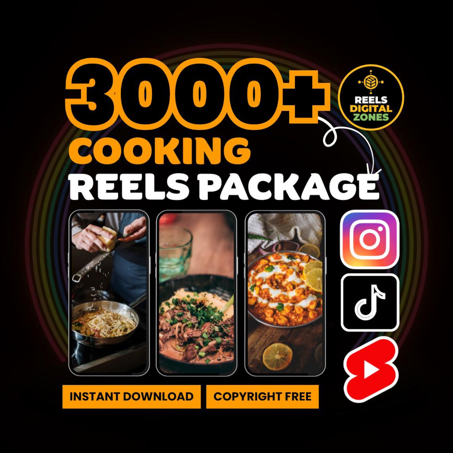 3000+ Faceless Cooking Reels Bundle